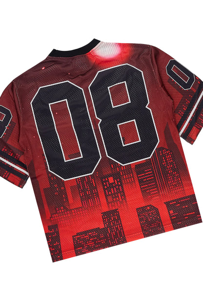 Boys Andres Red Boxy T-Shirt/Short Set