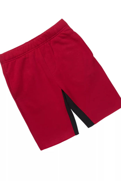 Boys Amos Burgundy Hoodie Short Set