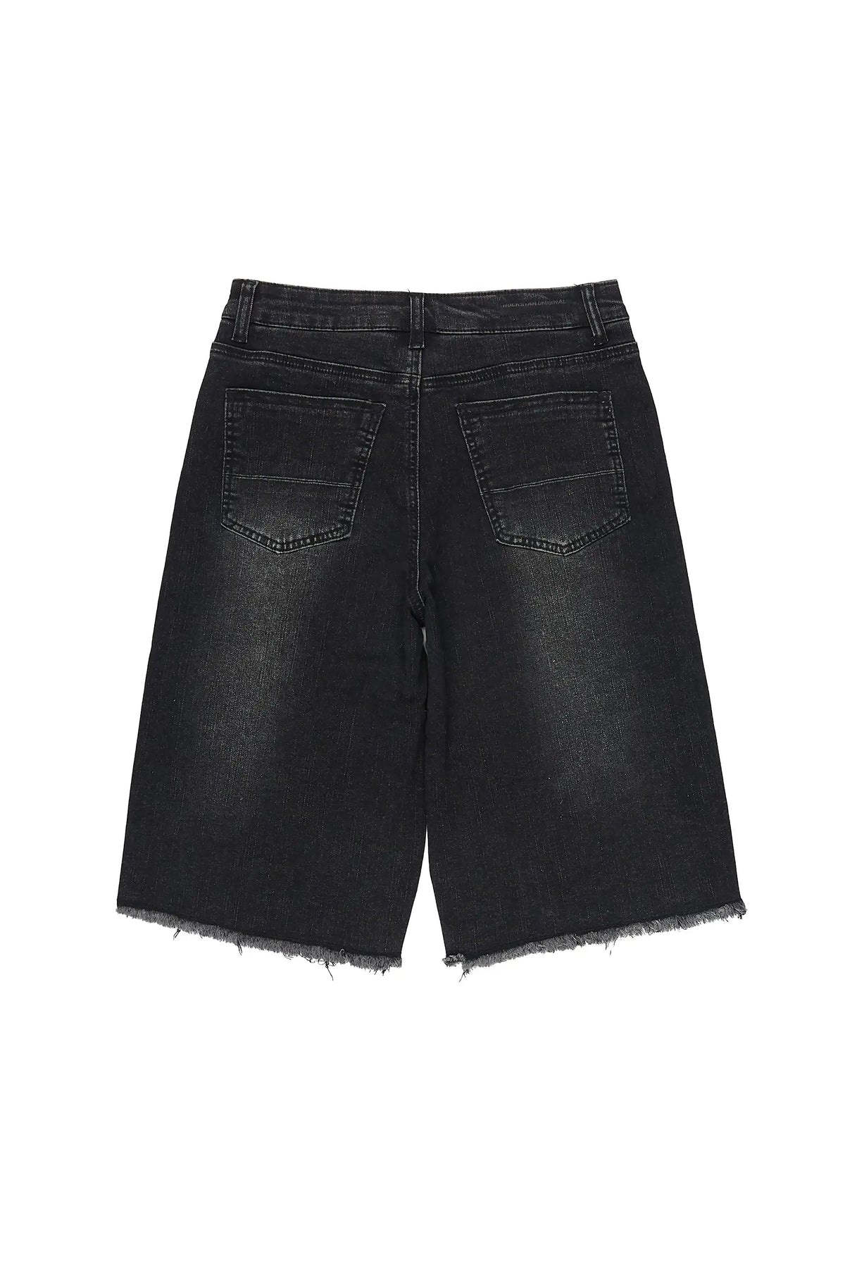Boys Allex Black Rhinestone Baggy Jort