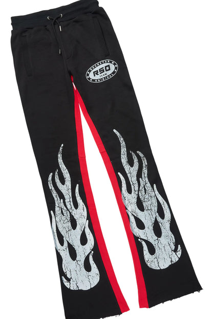 Amos Black Hoodie/Stacked Pant Track Set