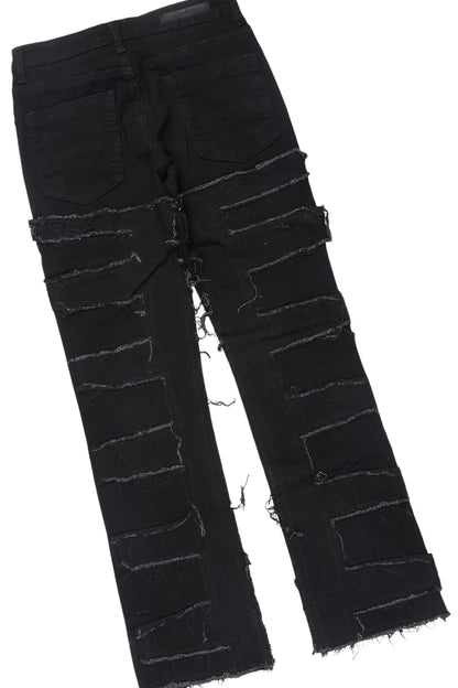 Boys All Star Grey Hoodie/Stacked Jean Set