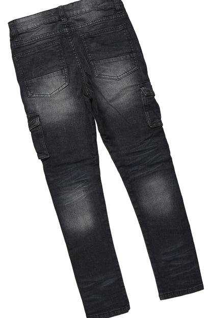 Boys Acco Grey  T-Shirt/Cargo Skinny Jean Set