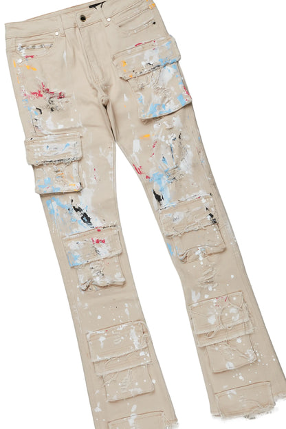 Barrett Sand Hoodie/Stacked Flare Jean Bundle