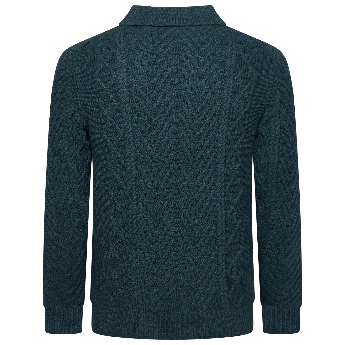 Crew Clothing Company Cable Knit Button Neck Jumper