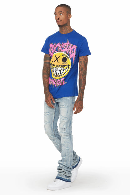 Adler Blue Super Stacked Flare Jean