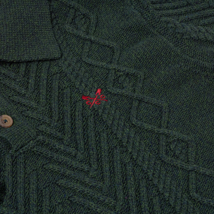 Crew Clothing Company Cable Knit Button Neck Jumper