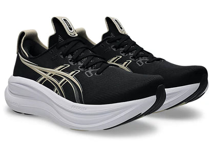 ASICS Men's GEL-NIMBUS 28 Wide - BLACK/FEATHER GREY
