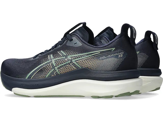 ASICS Men's GEL-KAYANO 33 WIDE - MIDNIGHT/KHAKI GREEN