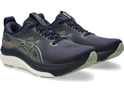 ASICS Men's GEL-KAYANO 33 WIDE - MIDNIGHT/KHAKI GREEN