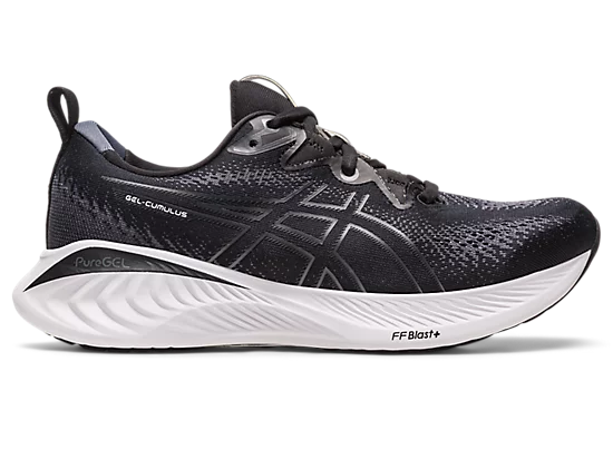 Asics Womens Gel Cumulus 25 Wide- Black/White (1012B439-002)