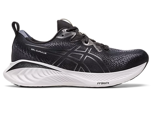 Asics Womens Gel Cumulus 25 Wide- Black/White (1012B439-002)