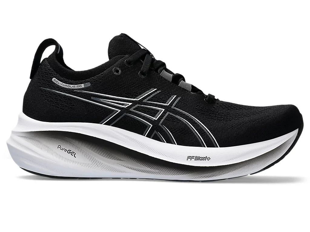 Asics Womens Gel Nimbus 26- Black/Graphite Grey (1012B601-001)