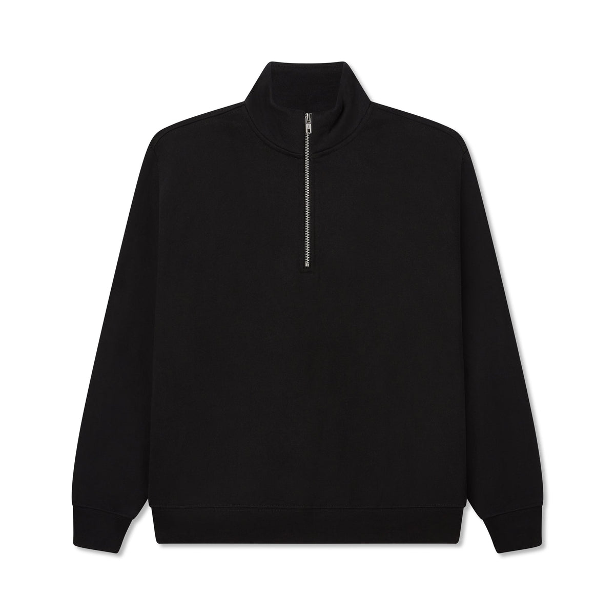 600 GSM 'Black' Quarter Zip Sweatshirt