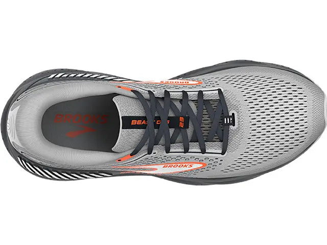 Brooks Mens Beast GTS 23- Grey/Scarlet/Ebony (1104011D030)