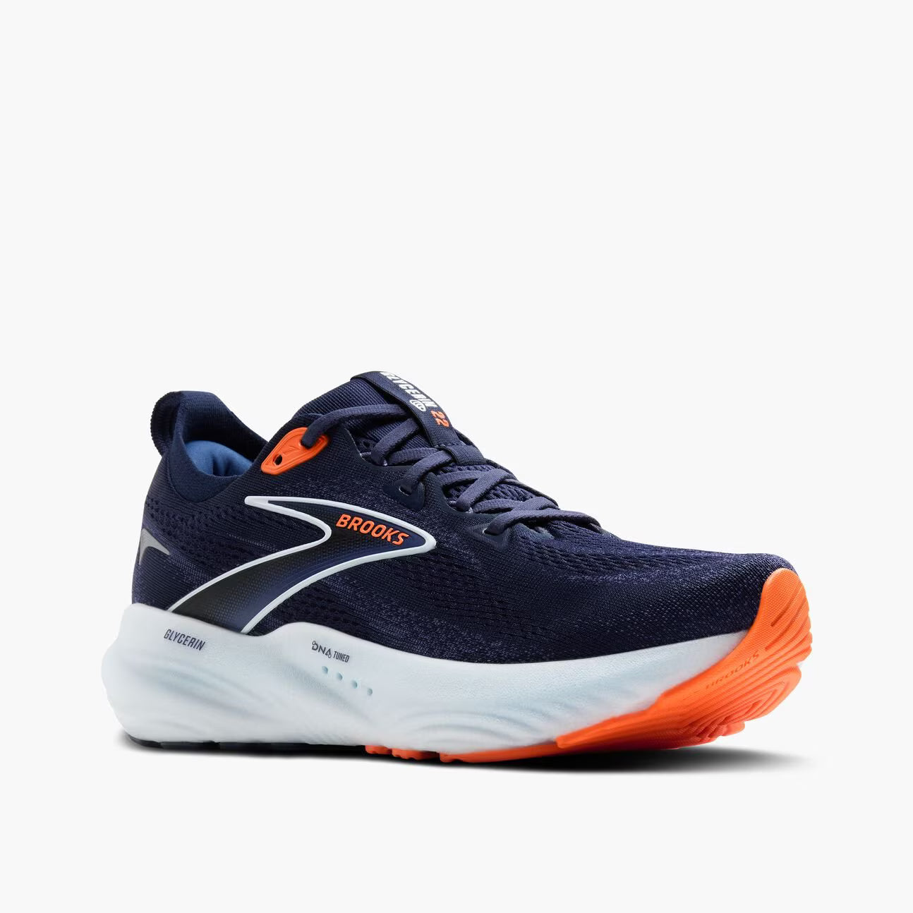 Brooks Mens Glycerin 22- Peacoat/Blue Ribbon/Orange(1104451D494)