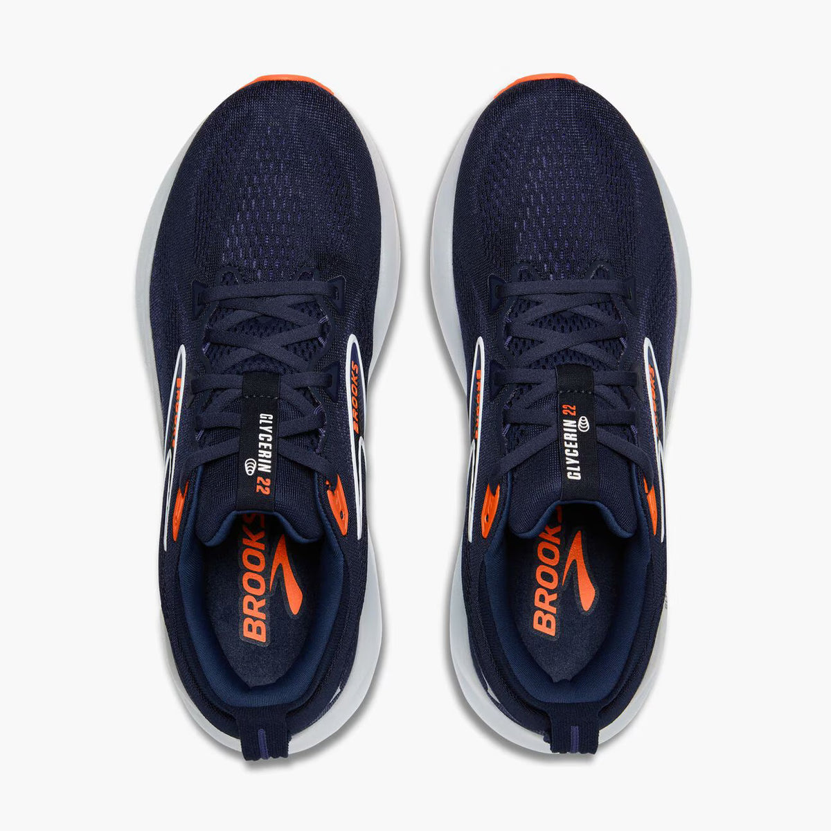 Brooks Mens Glycerin 22- Peacoat/Blue Ribbon/Orange(1104451D494)