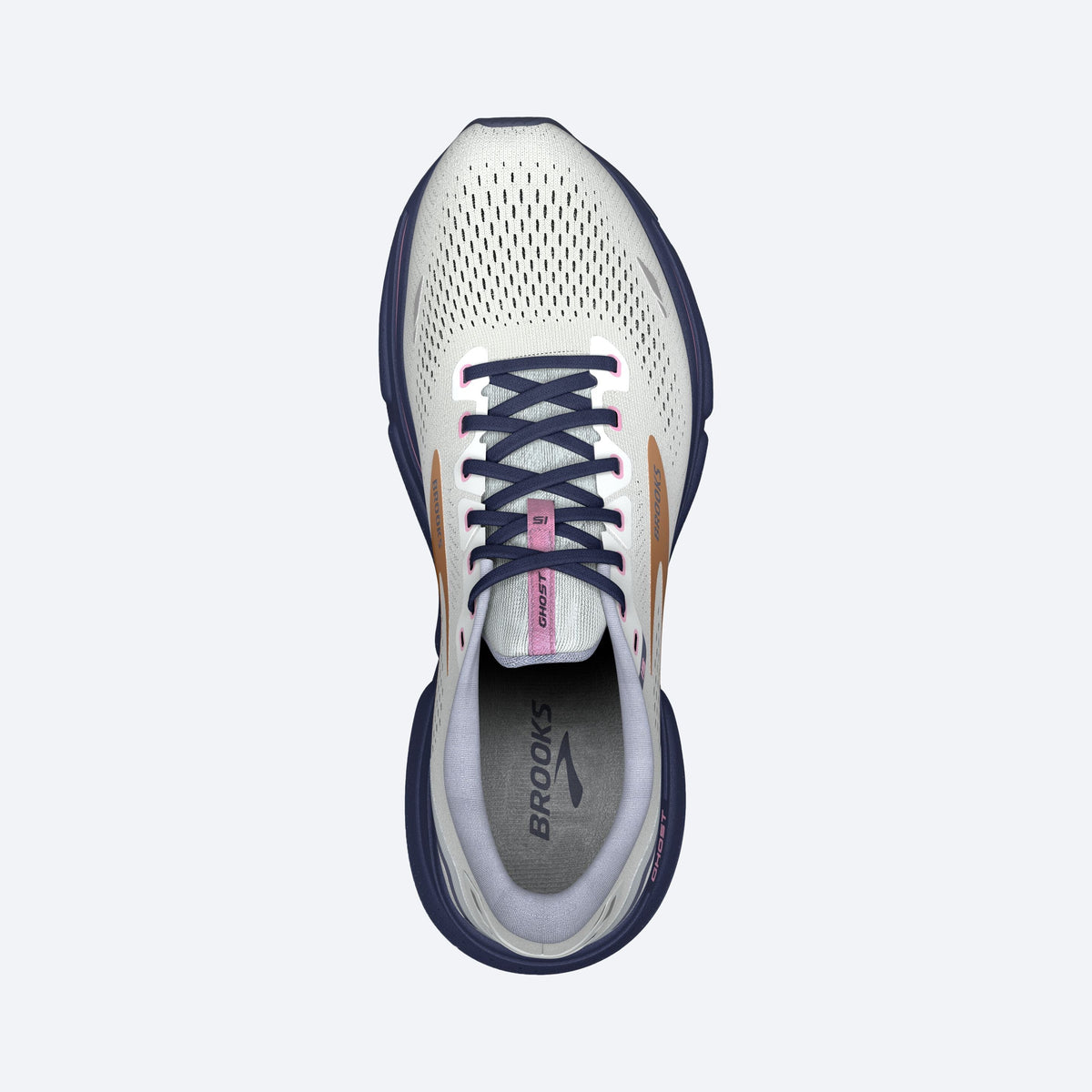 Brooks Womens Ghost 15 Wide - Spa Blue/Neo Pink/Copper (1203801D492)