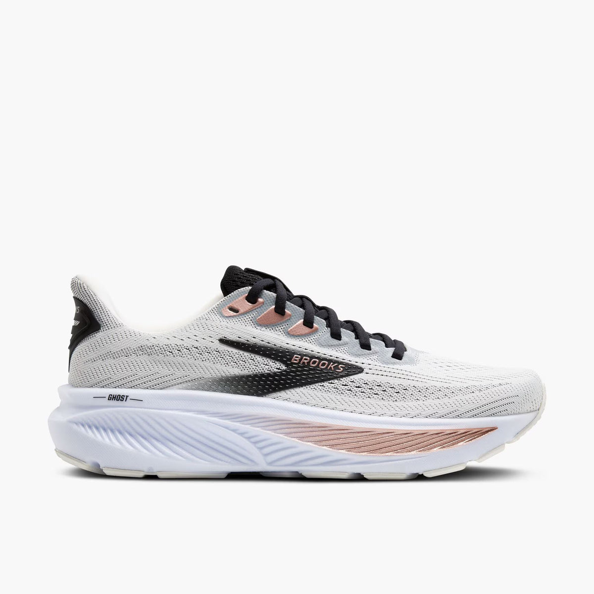 Brooks Women's Ghost 17 - White/Black/Rose Gold