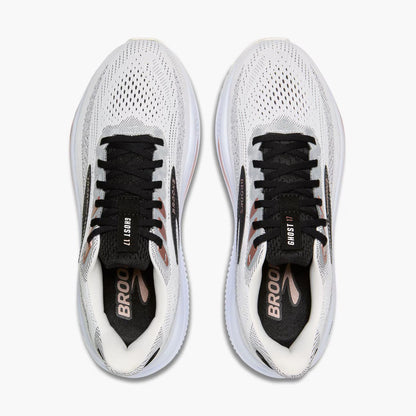 Brooks Women's Ghost 17 - White/Black/Rose Gold