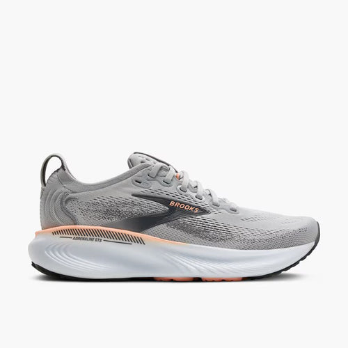 Brooks Women's Adrenaline GTS 25 - Grey/Blackened Pearl/Coral - Extra Wide (2E)
