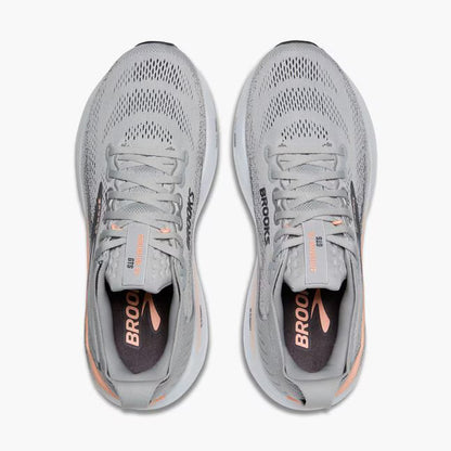 Brooks Women's Adrenaline GTS 25 - Grey/Blackened Pearl/Coral - Extra Wide (2E)