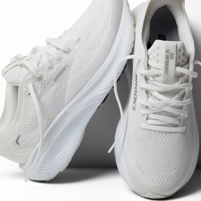 Brooks Women's Adrenaline GTS 25 - White/White/Silver - Wide (D)