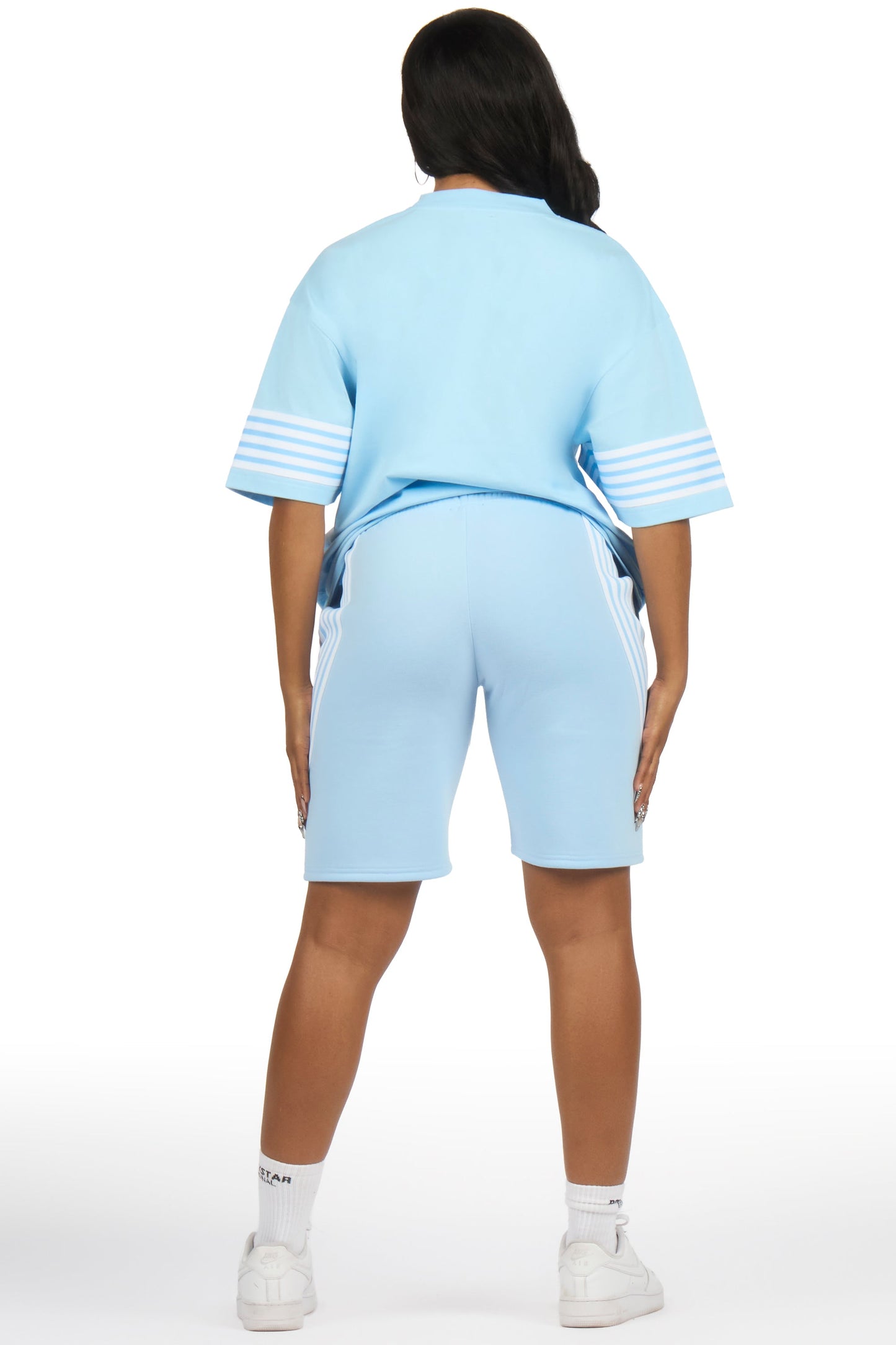 Aeriel Blue T-Shirt Short Set