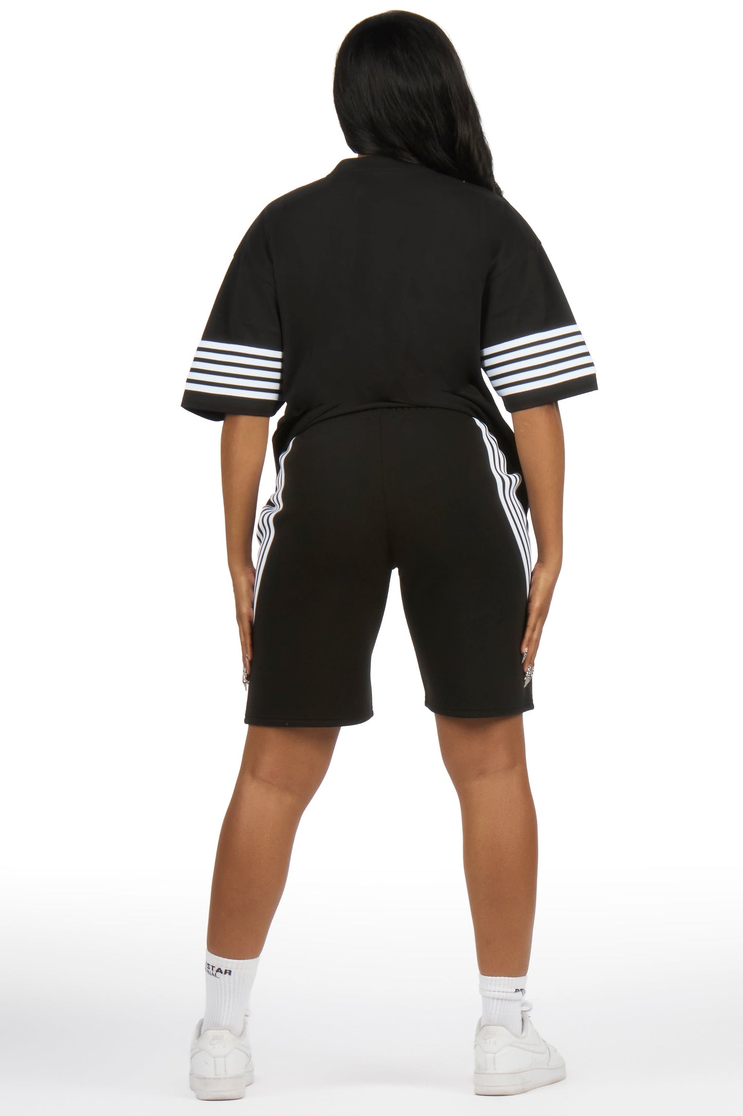 Aeriel Black T-Shirt Short Set