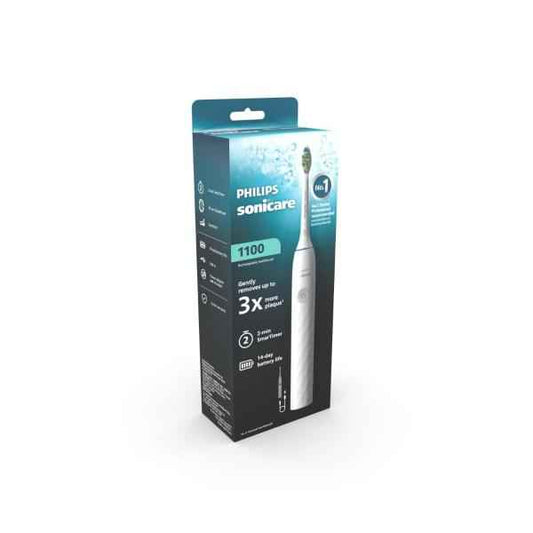 *PHILIPS SONICARE ELECTRIC TOOTHBRUSH SERIES 1100 WHITE 1 PACK