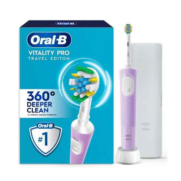 *ORAL B VITALITY PRO D/C E-TOOTHBRUSH + CASE  LILAC 1 PACK