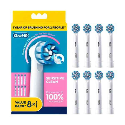 *ORAL B SENSITIVE CLEAN REFILL BRUSH HEADS 8 PACK
