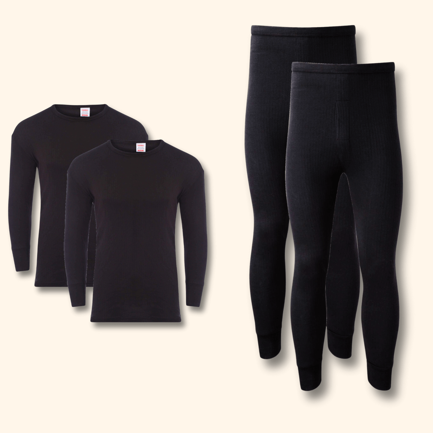 2 Pack Men's Thermal Underwear Set
