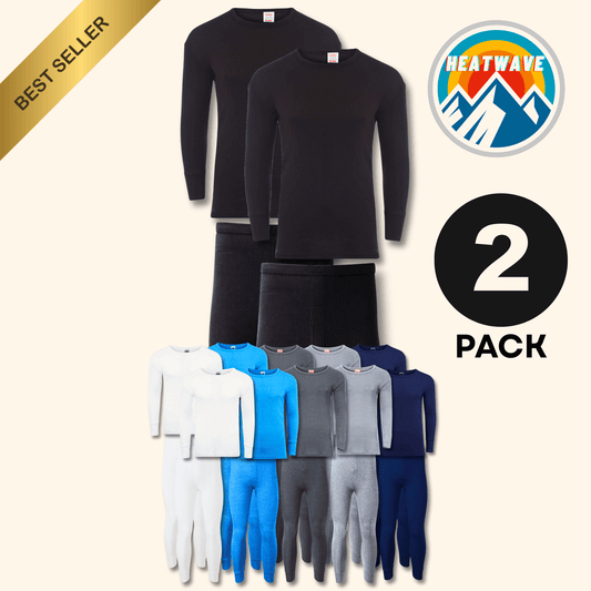 2 Pack Men's Thermal Underwear Set