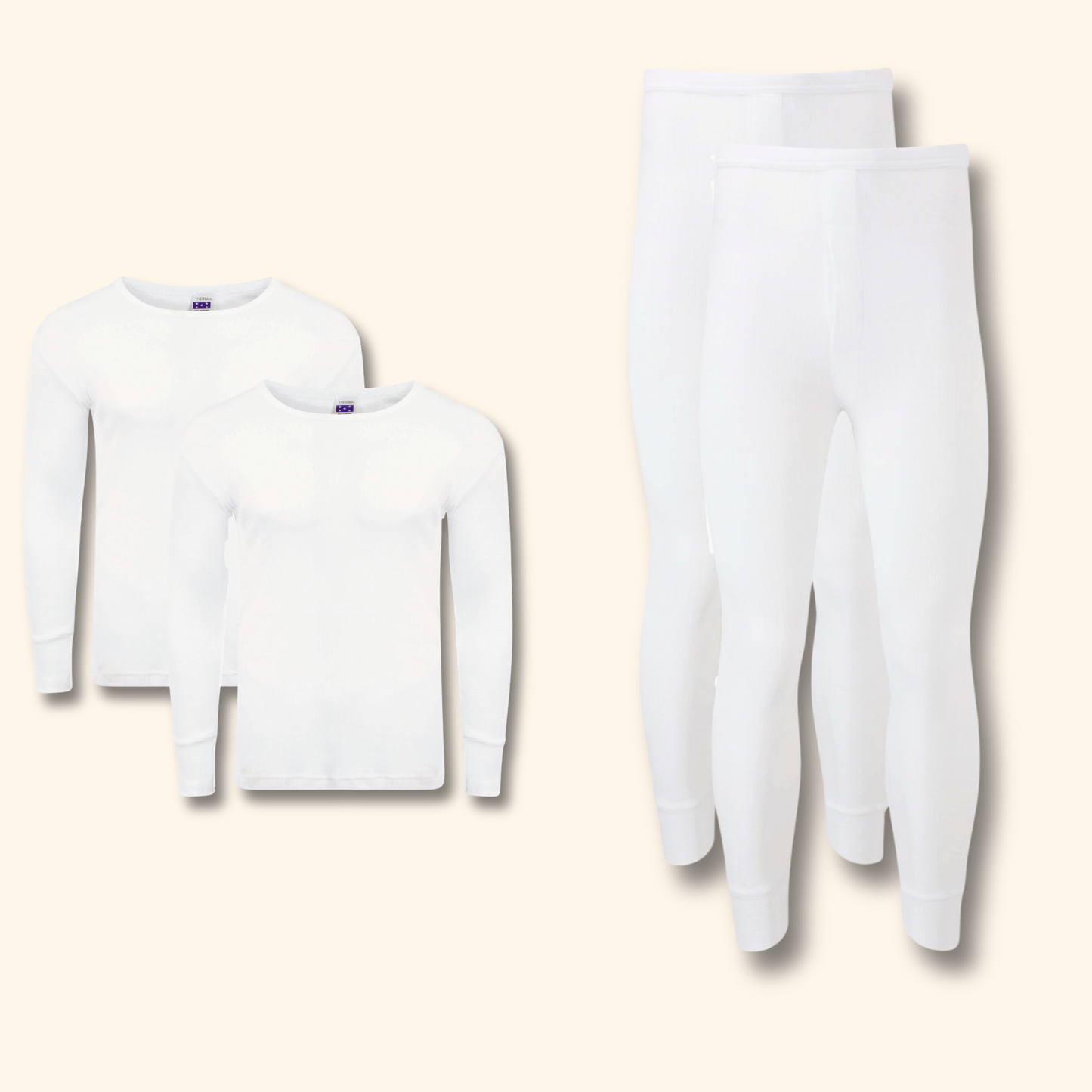 2 Pack Men's Thermal Underwear Set