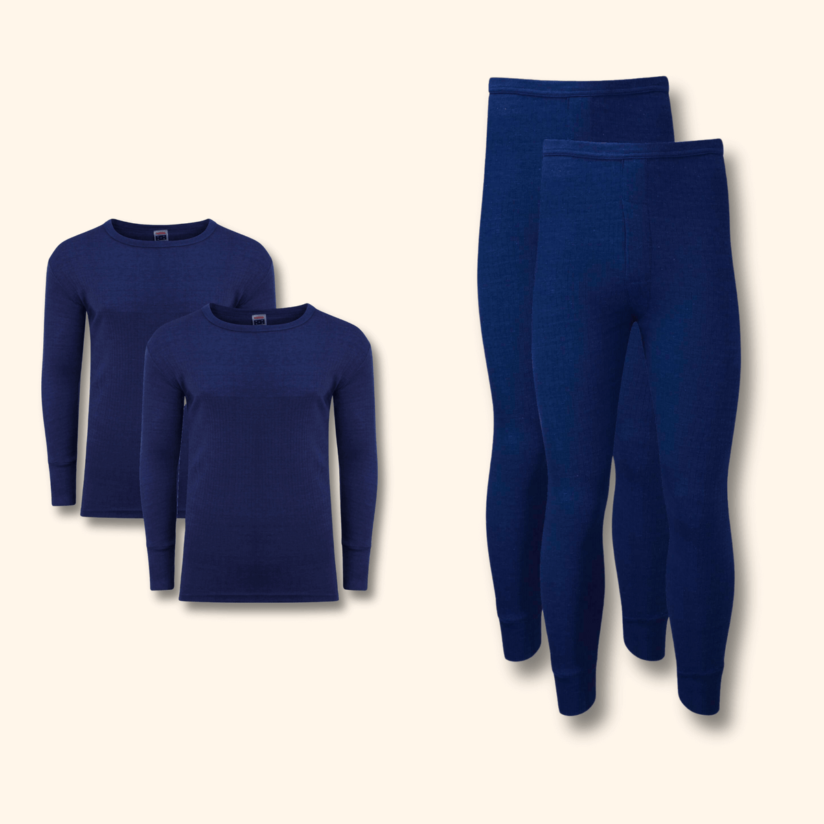 2 Pack Men's Thermal Underwear Set