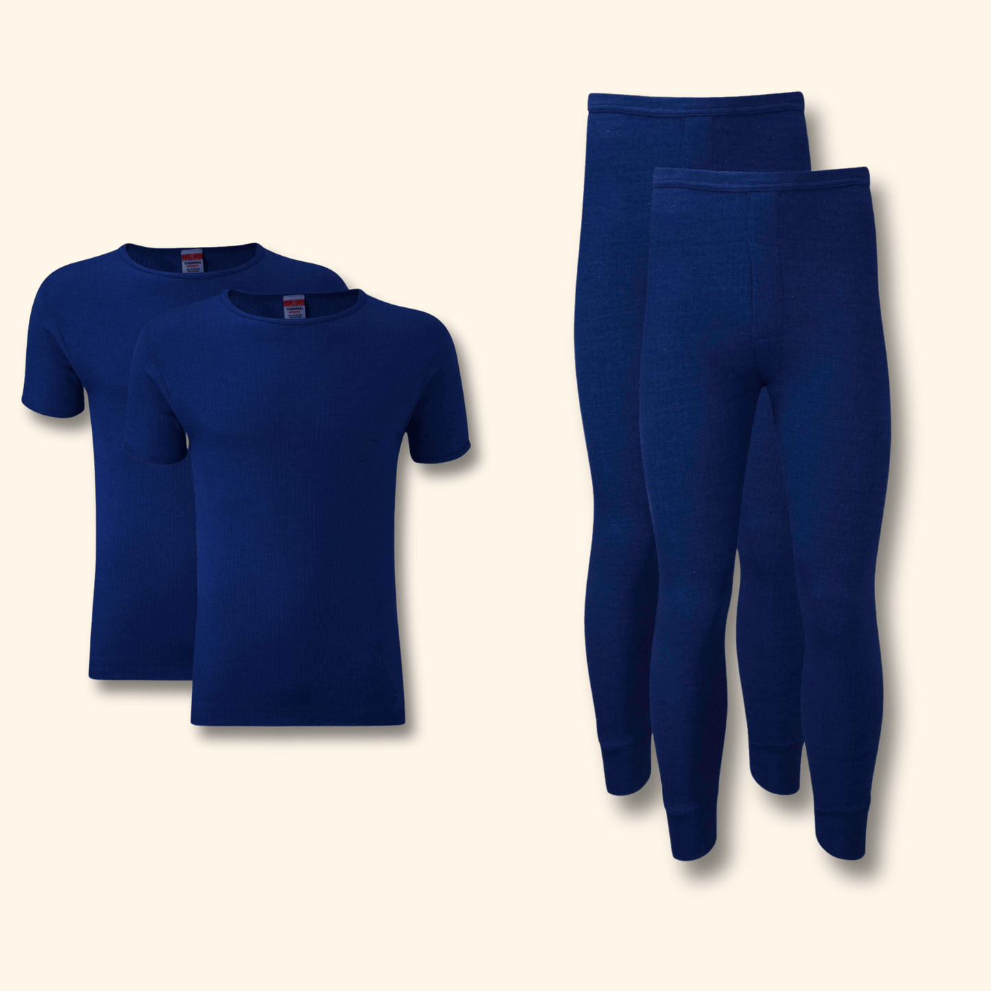 2 Pack Mens Thermal Underwear Set T Shirt