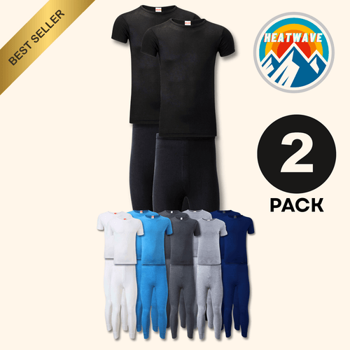 2 Pack Mens Thermal Underwear Set T Shirt