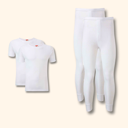 2 Pack Mens Thermal Underwear Set T Shirt