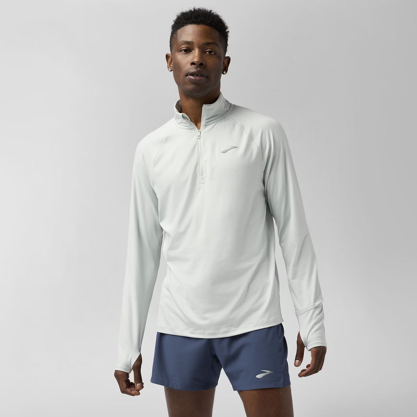 Brooks Dash 1/4 Zip 3.0 - Smoke - MEN (211565)