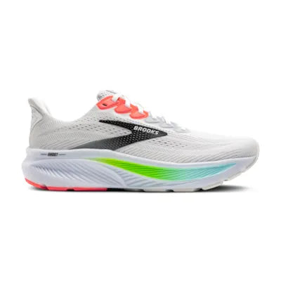 Brooks Mens Ghost 17 - White/Pink Clay/Gecko (1104421D112)