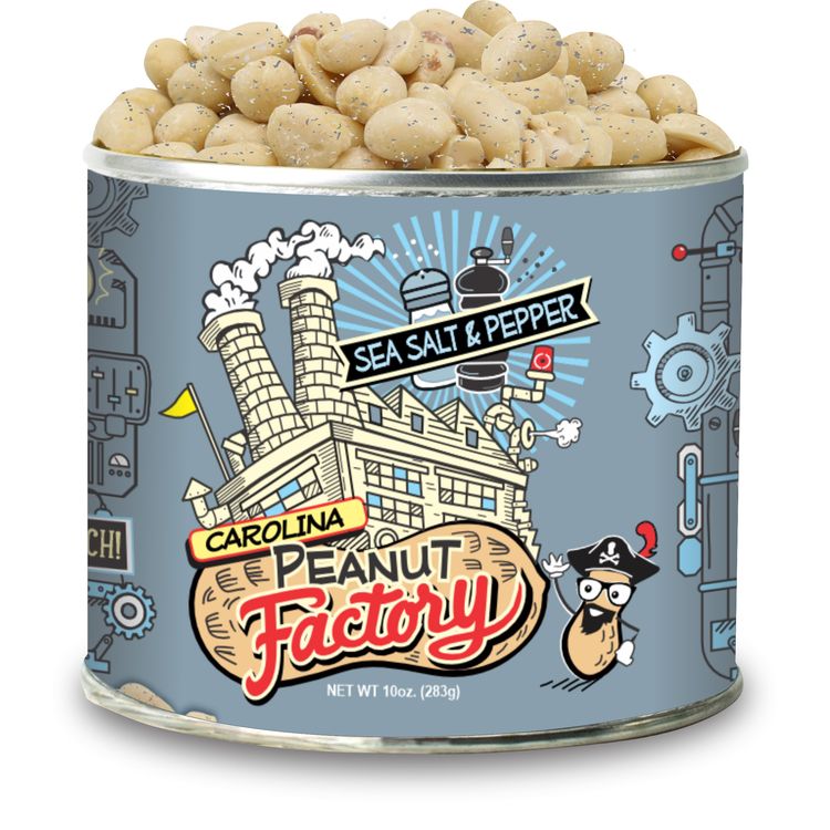 1949 Nut Company CPF Sea Salt + Pepper Peanuts - 10 OZ 6 Pack