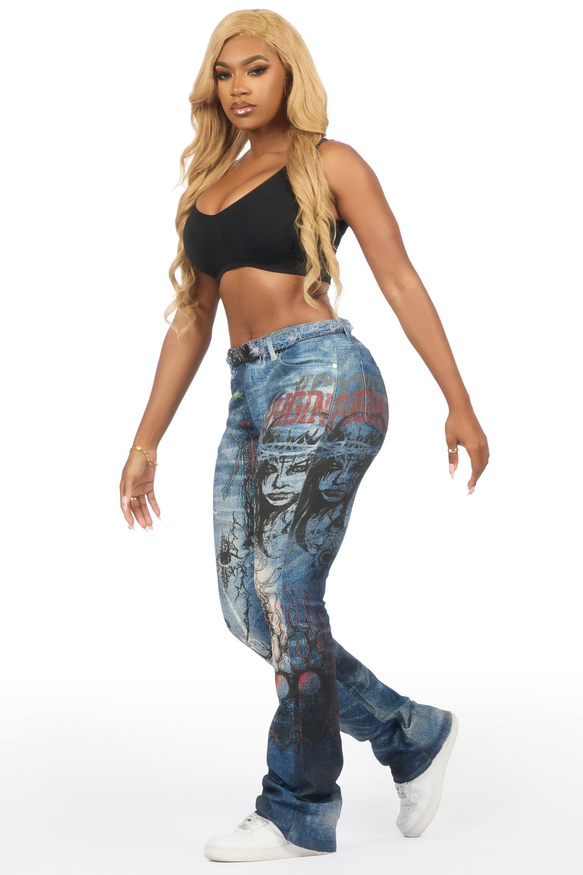 Arvana Med. Wash Stacked Flare Jean