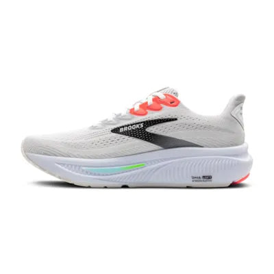 Brooks Mens Ghost 17 Wide - White/Pink Clay/Gecko (1104422E112)