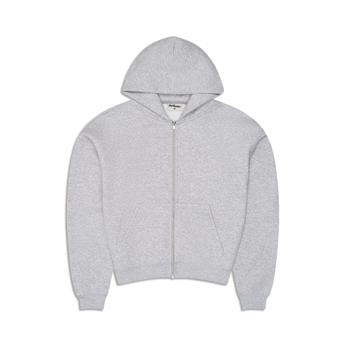 350 GSM 'Heather Grey' Zip-Up Hoodie