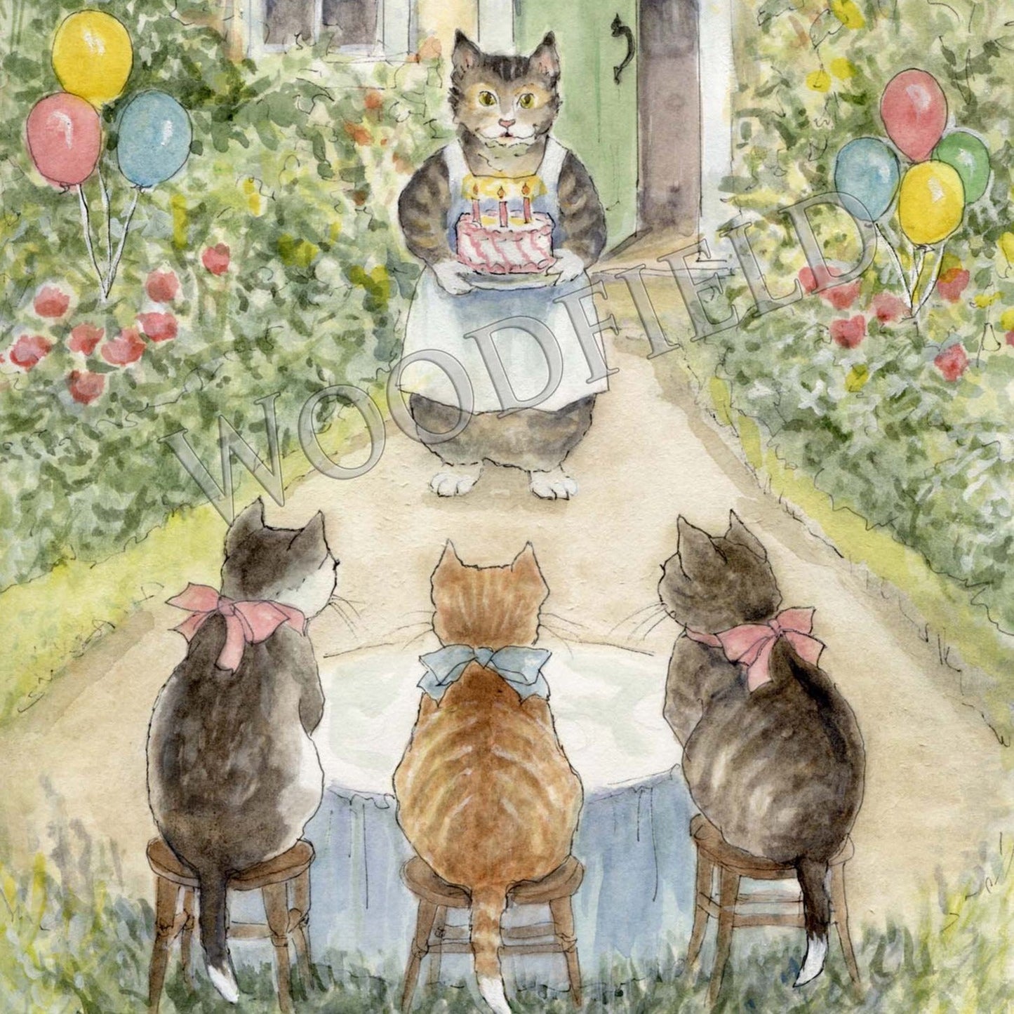 Kitten's Birthday Notecard - Woodfield Press