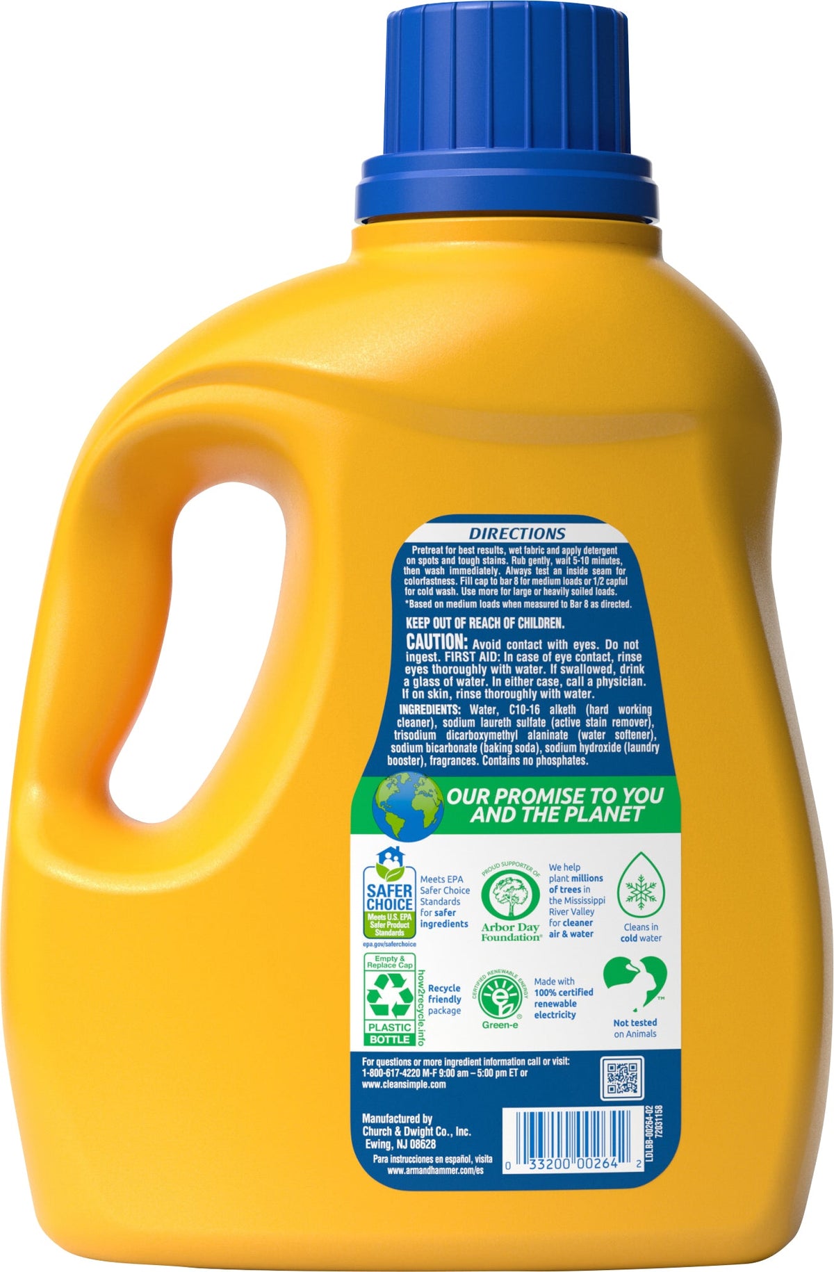 Arm & Hammer Crisp Clean Liquid Detergent - 100.5 FZ 4 Pack