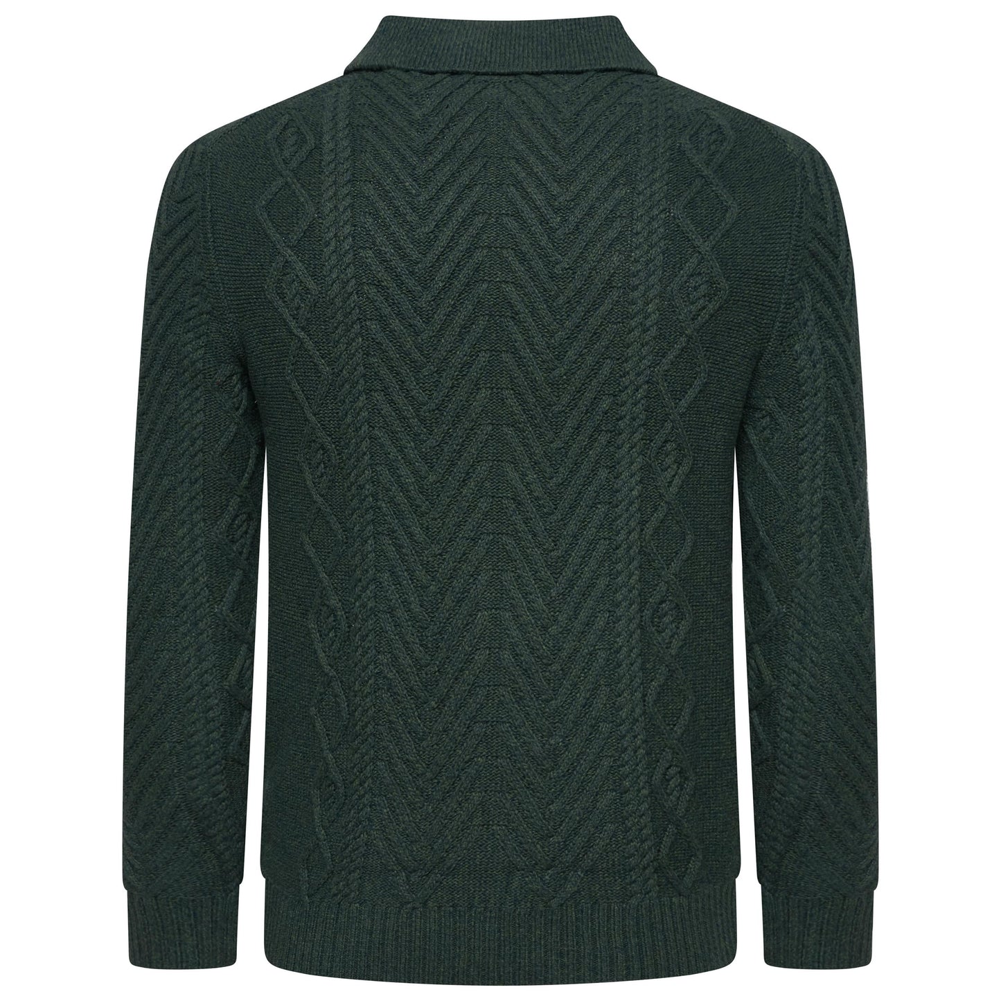 Crew Clothing Company Cable Knit Button Neck Jumper