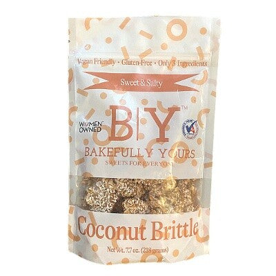 Bakefully Yours Coconut Brittle Large - 7.7 OZ 12 Pack