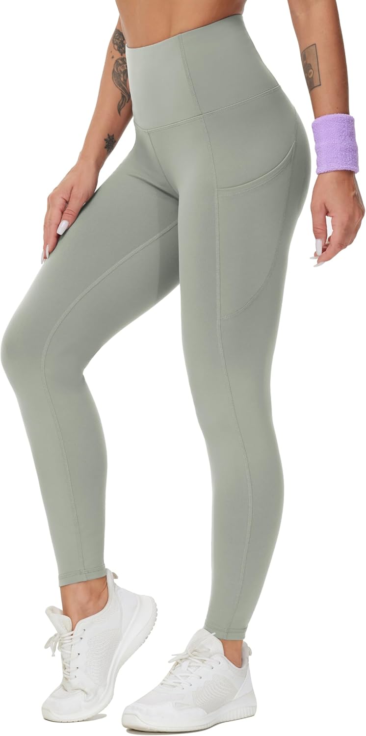 THE GYM PEOPLE Thick High Waist Yoga Pants with Pockets