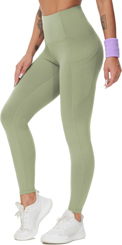 THE GYM PEOPLE Thick High Waist Yoga Pants with Pockets